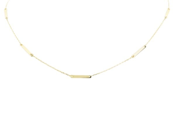 Collar 5 barras Oro Amarillo 18k Tamaño: 45 cm 1.43