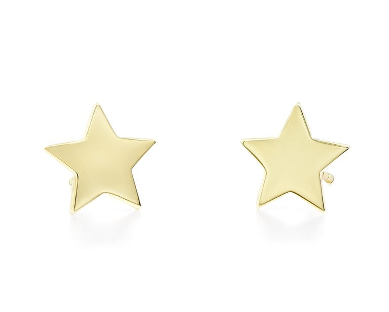 Aros Estrella Oro Amarillo 18k Tamaño: 9 mm. 1.14 gr.