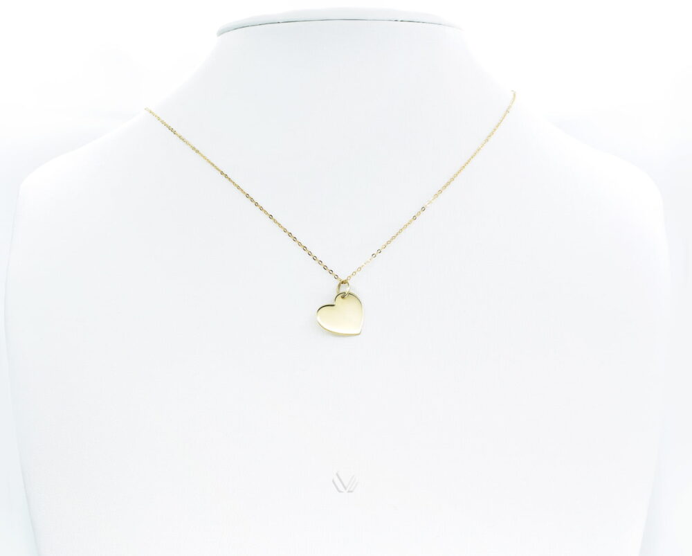 medalla corazon de oro 18k