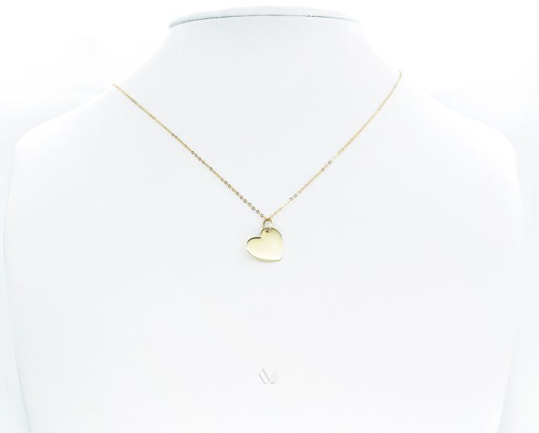 medalla corazon de oro 18k