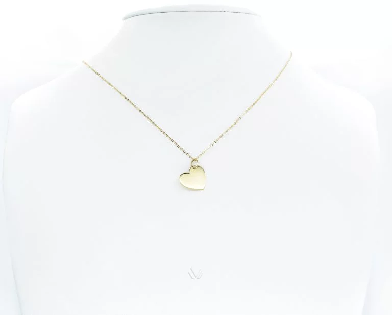 medalla corazon de oro 18k