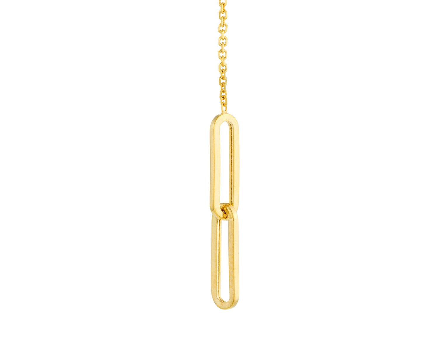 Oro Amarillo 14k aros paper Clip