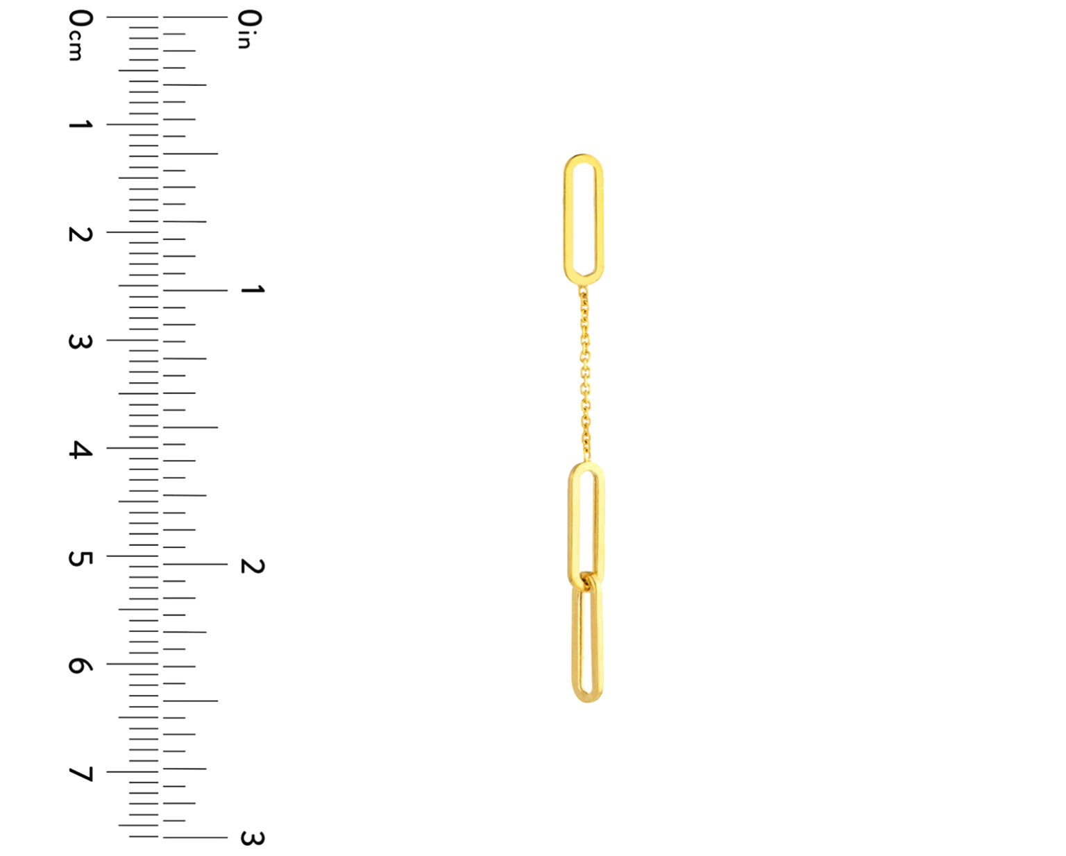 Oro Amarillo 14k aros paper Clip